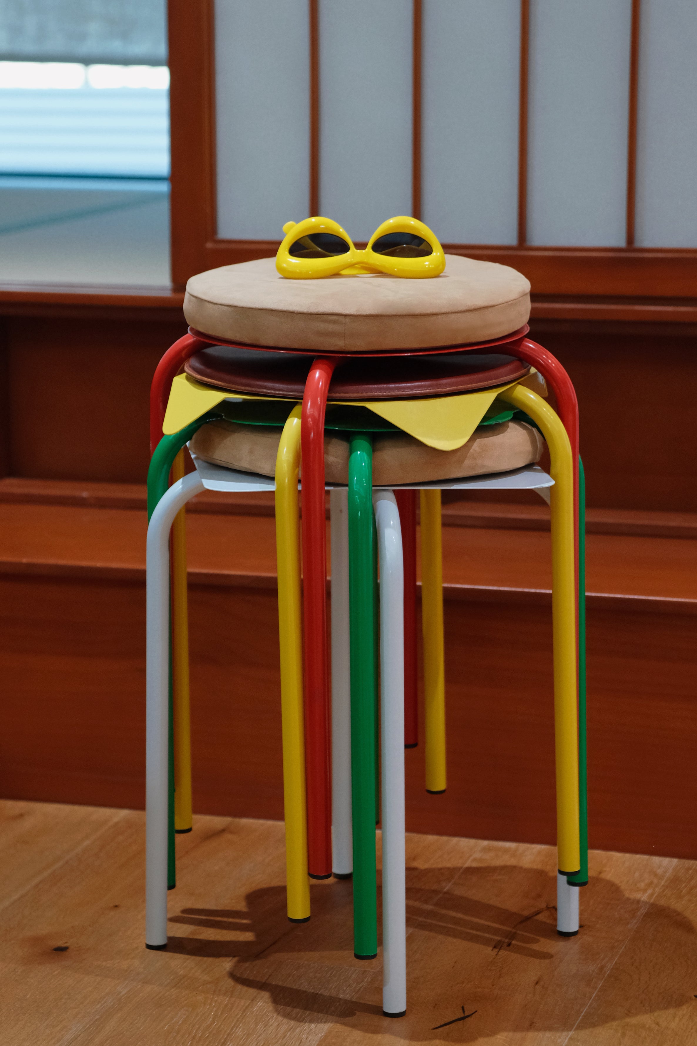 Zen House burger stool combination stool design stool leather stool Handmade stool