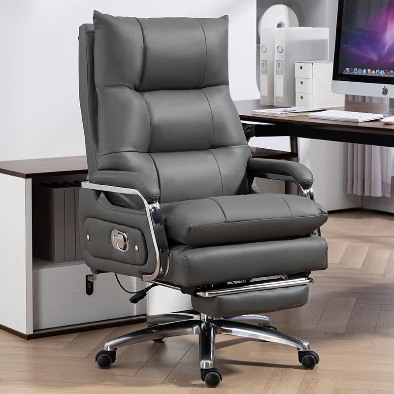 Executive chair, premium office chair, ergonomic reclining computer chair, leather，comfortable home chair for naps and leisure