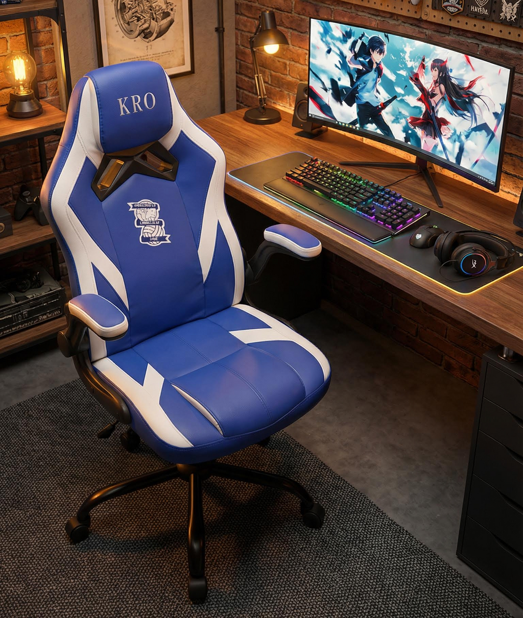 E-sports chair, home-use, height-adjustable, reclining, computer chair, ergonomic chair