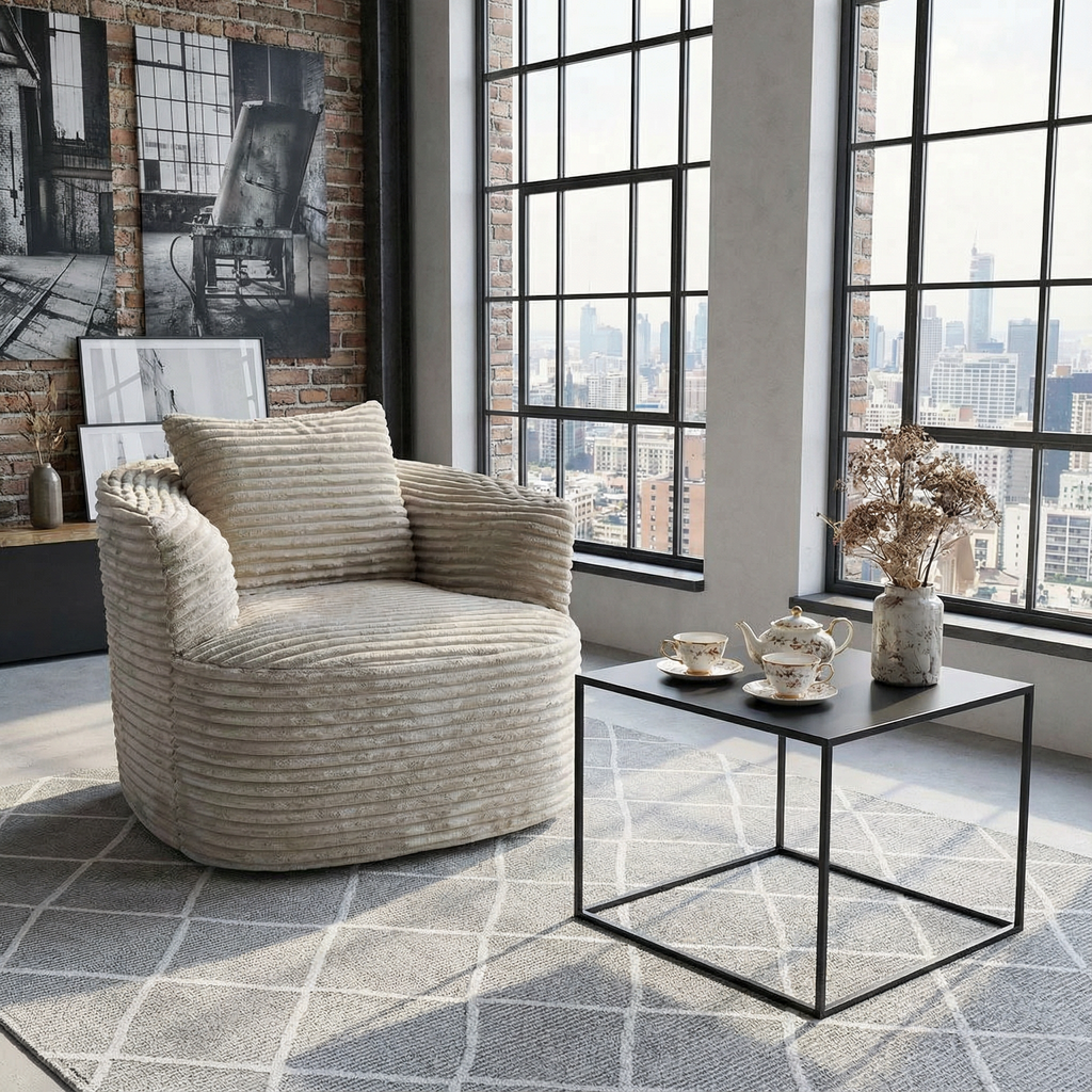 European modern simple lightweight single compression sofa vacuum compression thick corduroy sofa living room roll package pure sponge lazy sofa