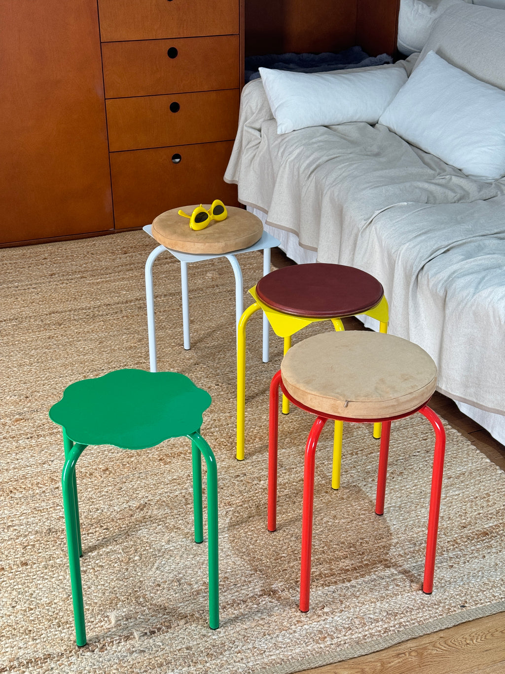 Zen House burger stool combination stool design stool leather stool Handmade stool