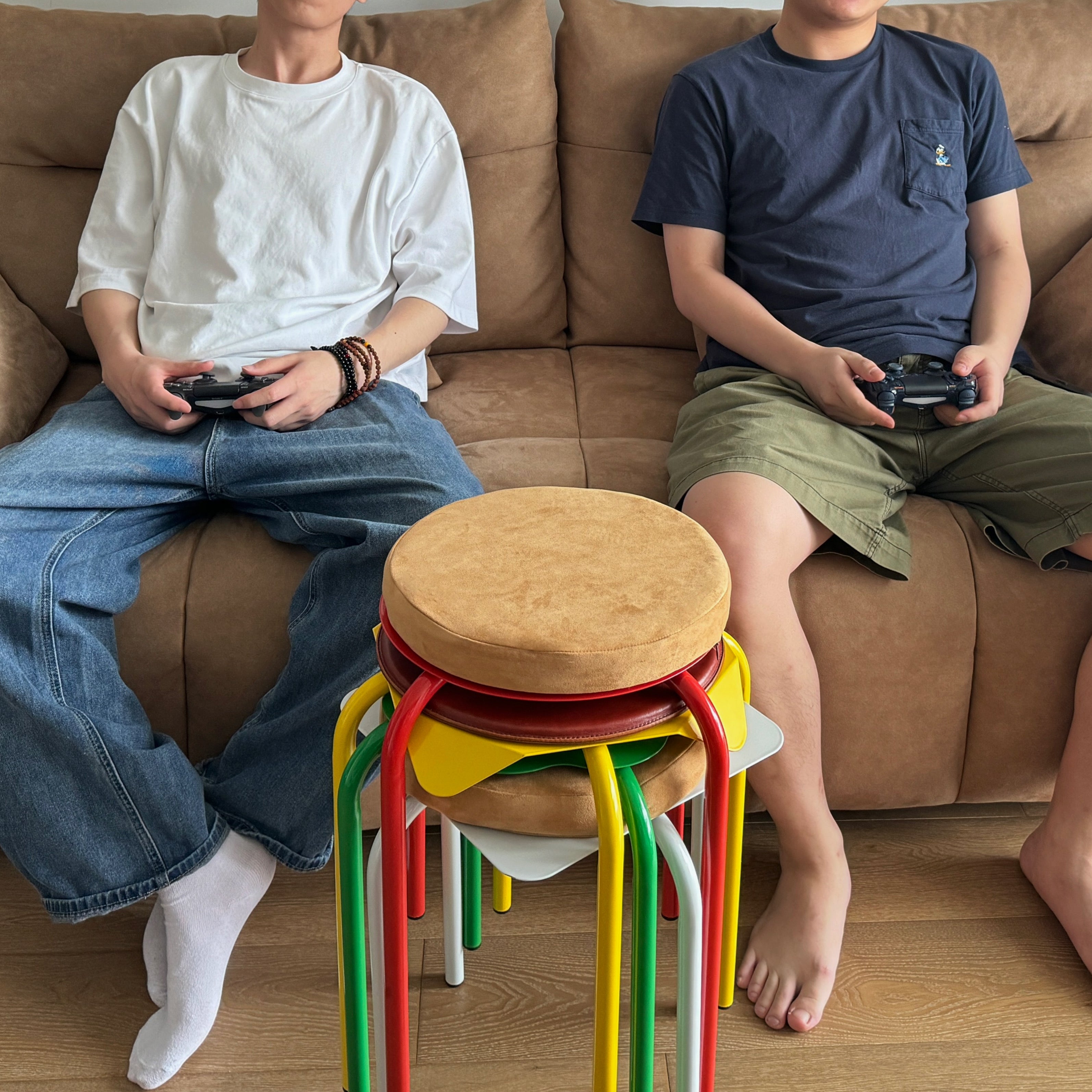 Zen House burger stool combination stool design stool leather stool Handmade stool