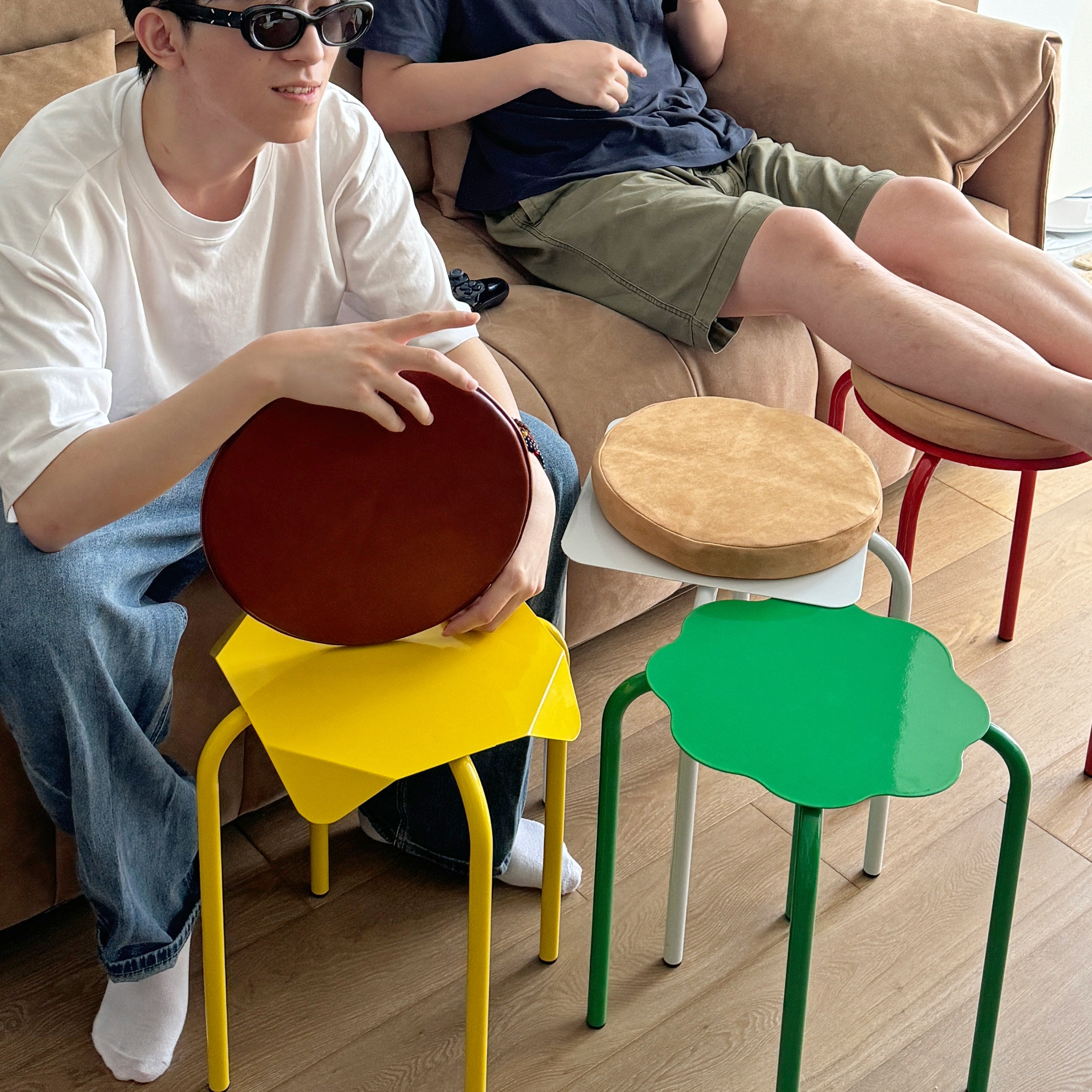 Zen House burger stool combination stool design stool leather stool Handmade stool